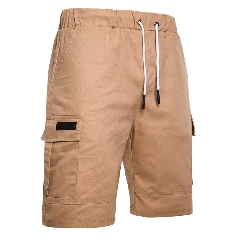 Men's Drawstring Cargo Shorts with Pockets