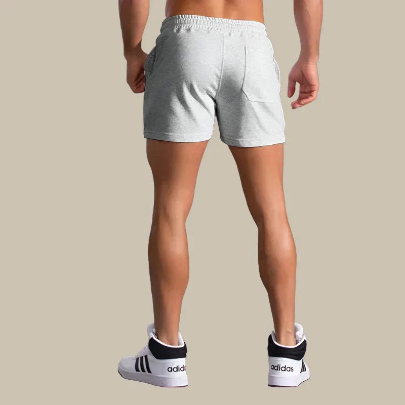 Men's Drawstring Elastic Waist Mid-Thigh Athletic Lounge Shorts