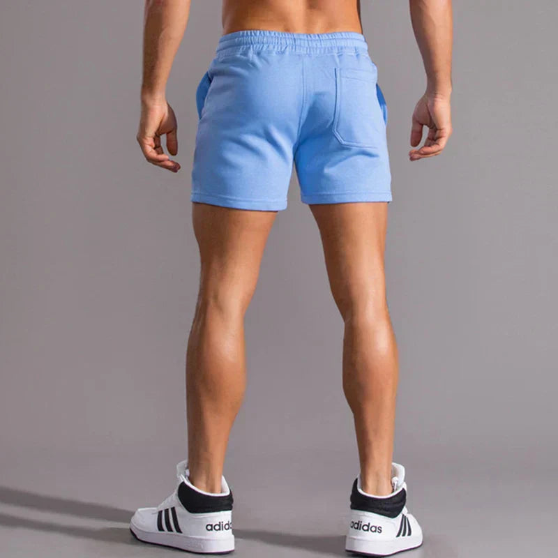 Men's Drawstring Elastic Waist Mid-Thigh Athletic Lounge Shorts