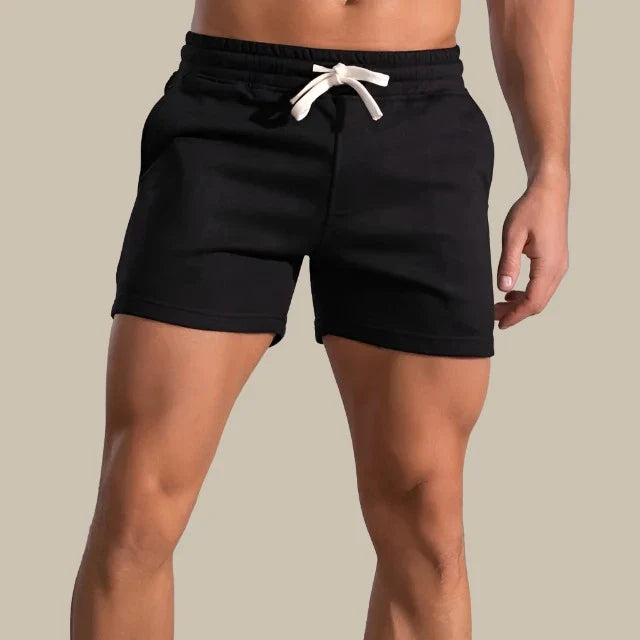 Men's Drawstring Elastic Waist Mid-Thigh Athletic Lounge Shorts