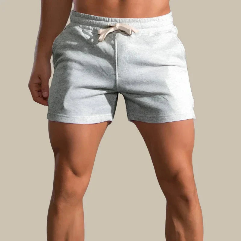 Men's Drawstring Elastic Waist Mid-Thigh Athletic Lounge Shorts