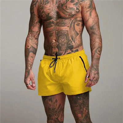 Men's Elastic Waistband Beach Sport Shorts with Drawstring