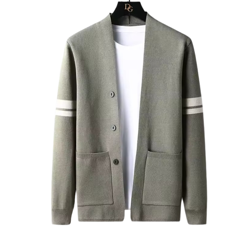 Men's Full Button Front Knit Cardigan for Winter