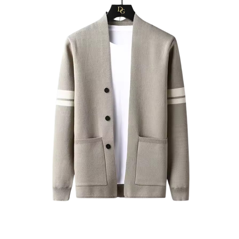 Men's Full Button Front Knit Cardigan for Winter