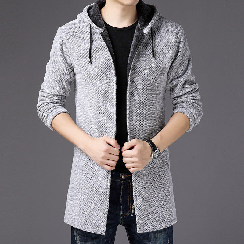 Men's Full Length Front Zipper Jacket for Cold Weather
