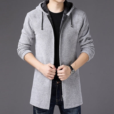 Men's Full Length Front Zipper Jacket for Cold Weather