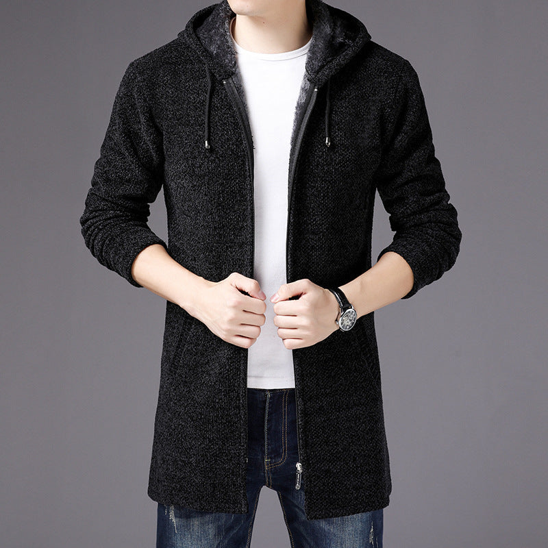 Men's Full Length Front Zipper Jacket for Cold Weather
