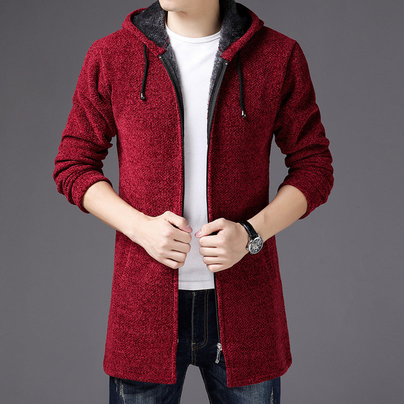 Men's Full Length Front Zipper Jacket for Cold Weather