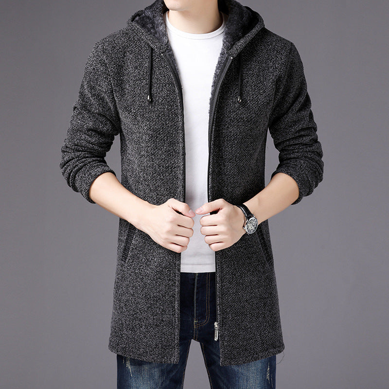 Men's Full Length Front Zipper Jacket for Cold Weather