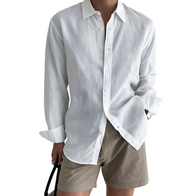 Men's Full Sleeves Button Down Collared Shirt