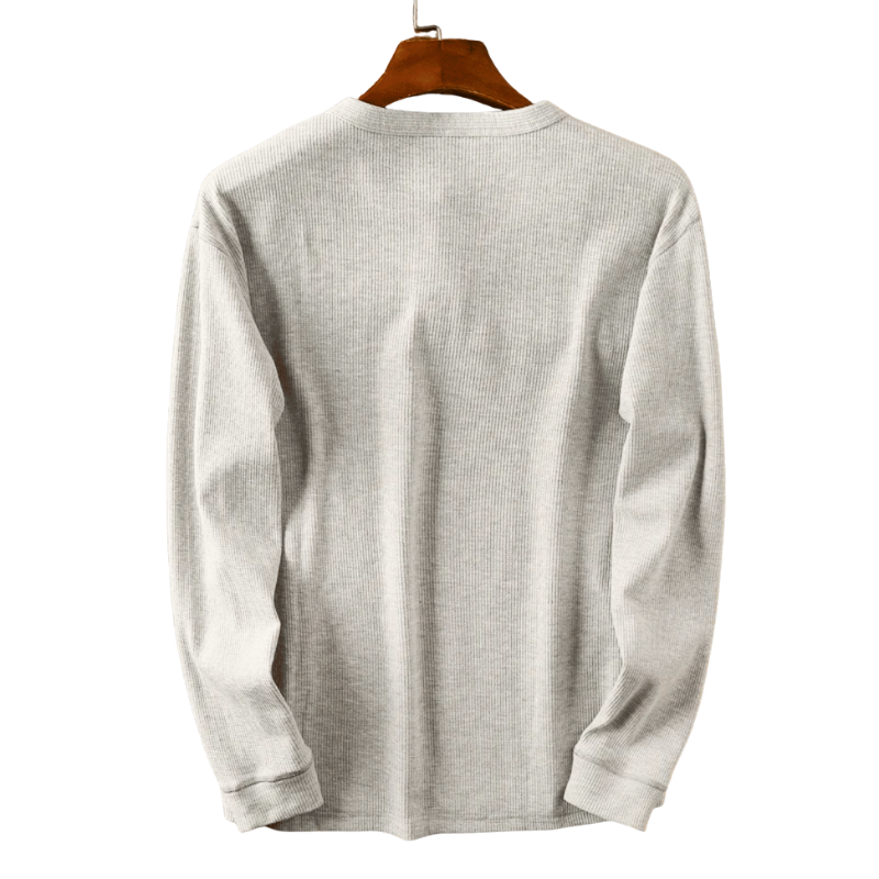 Men’s Henley T-Shirt with Short Button Placket for Daily and Casual Wear