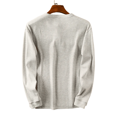 Men’s Henley T-Shirt with Short Button Placket for Daily and Casual Wear