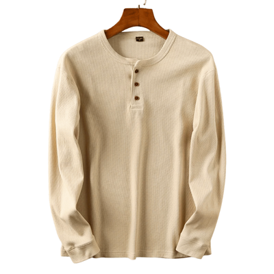 Men’s Henley T-Shirt with Short Button Placket for Daily and Casual Wear