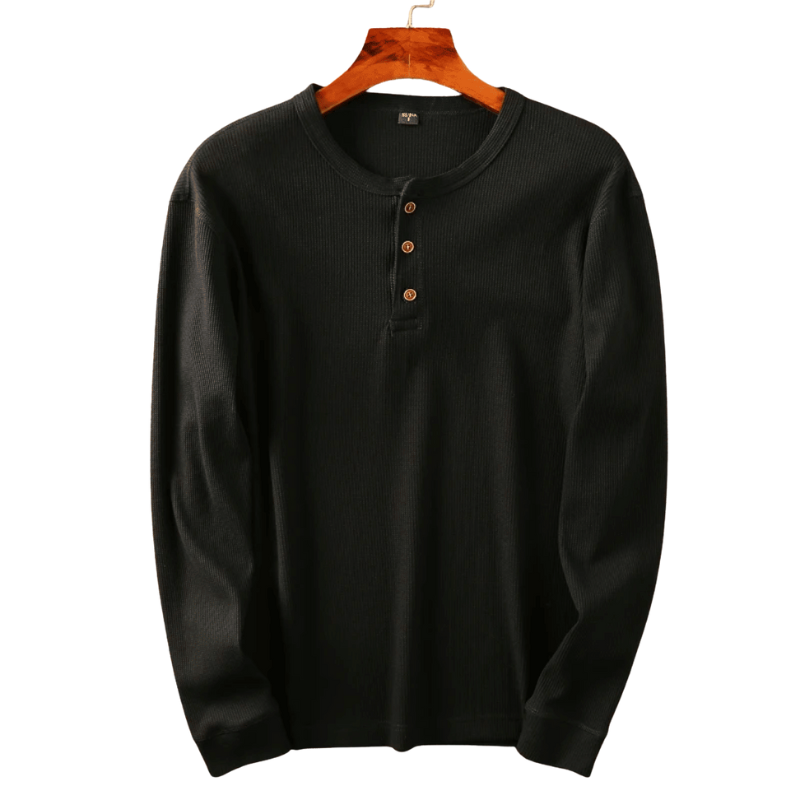 Men’s Henley T-Shirt with Short Button Placket for Daily and Casual Wear