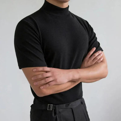 Men’s High-Collar T-Shirt for Daily and Casual Outfits