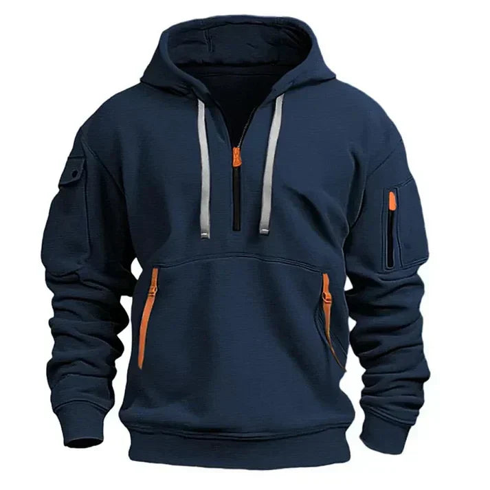 Men's Hooded Sweatshirts with Half-Zip