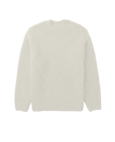 Men's Knitted Loose Fit Crew Neck Sweater for Winter
