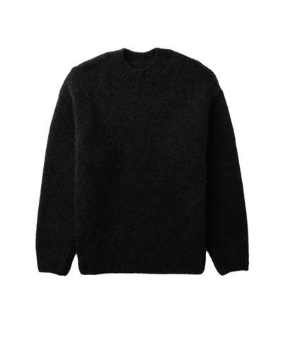 Men's Knitted Loose Fit Crew Neck Sweater for Winter