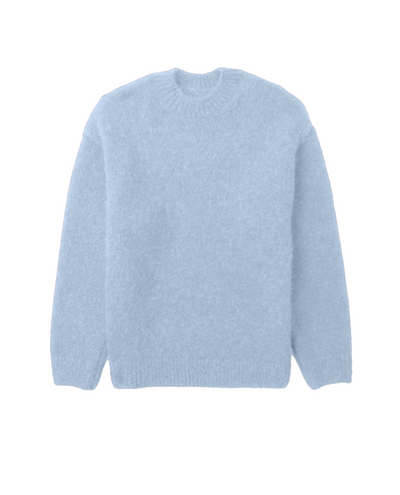 Men's Knitted Loose Fit Crew Neck Sweater for Winter
