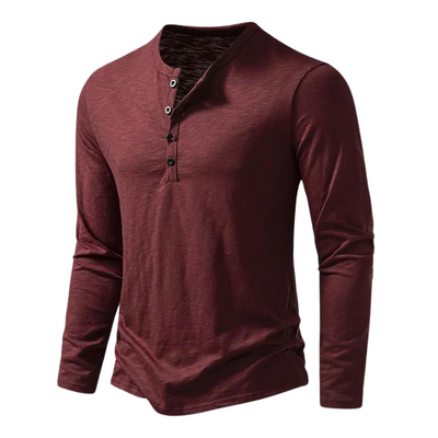 Men’s Long-Sleeve Shirt with Classic Collar