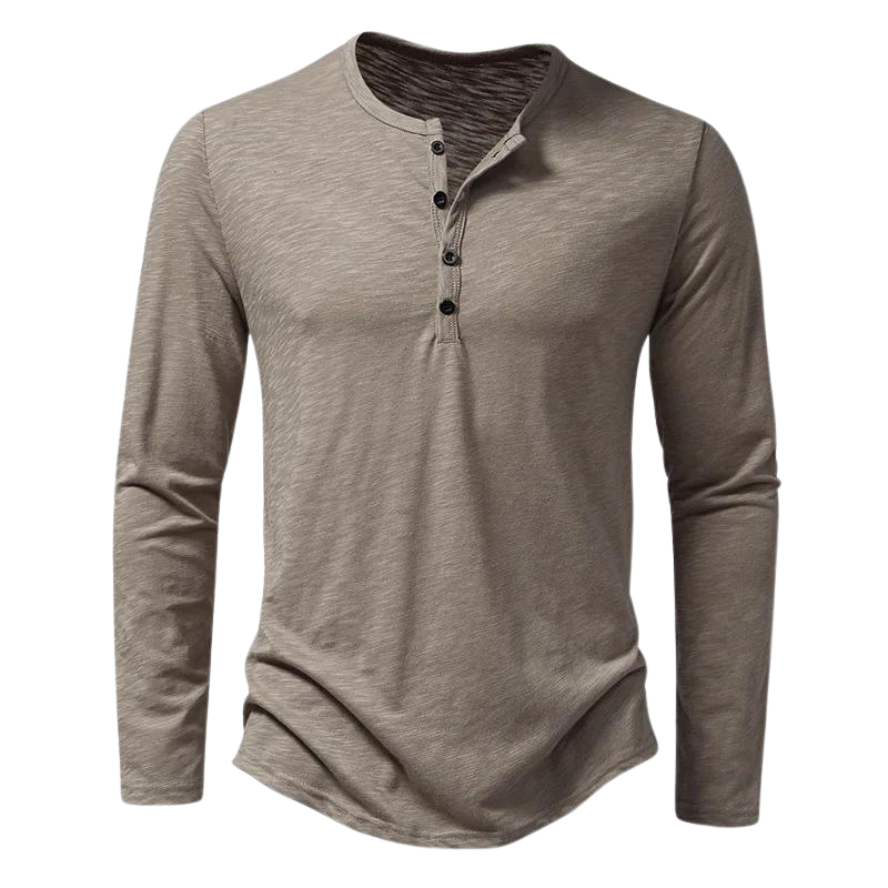 Men’s Long-Sleeve Shirt with Classic Collar