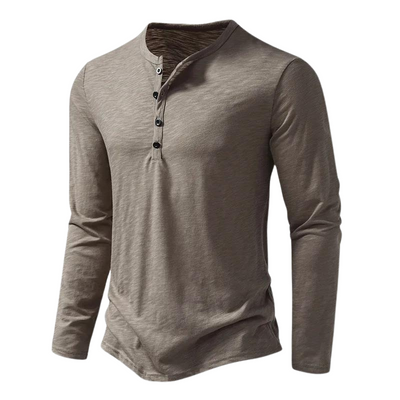 Men’s Long-Sleeve Shirt with Classic Collar