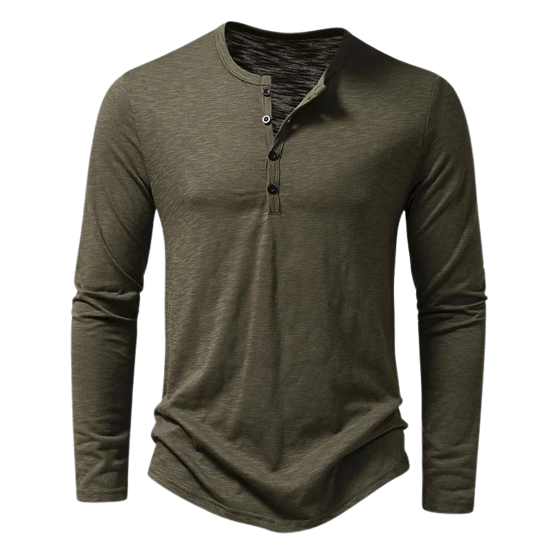 Men’s Long-Sleeve Shirt with Classic Collar