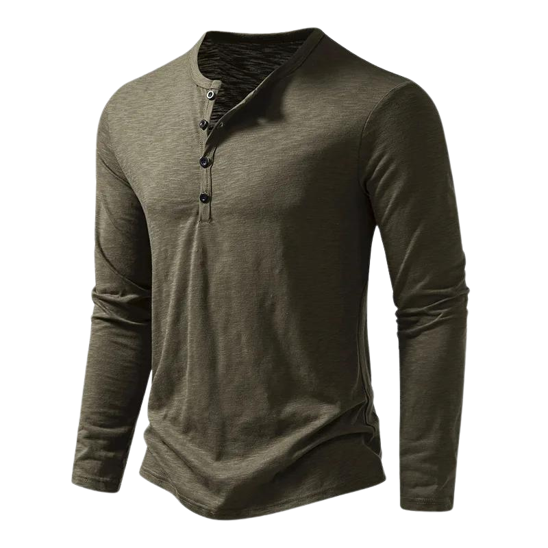 Men’s Long-Sleeve Shirt with Classic Collar