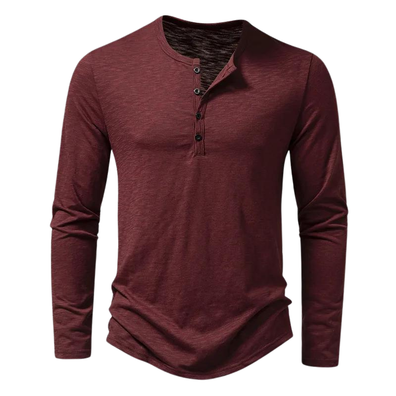 Men’s Long-Sleeve Shirt with Classic Collar