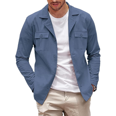 Men’s Long-Sleeve Shirt with Front Pockets
