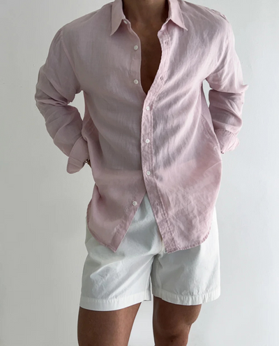 Men’s Long-Sleeve Shirt with button-up front and collar