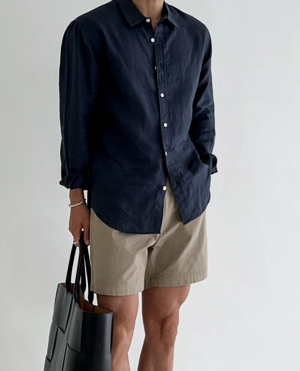 Men’s Long-Sleeve Shirt with button-up front and collar