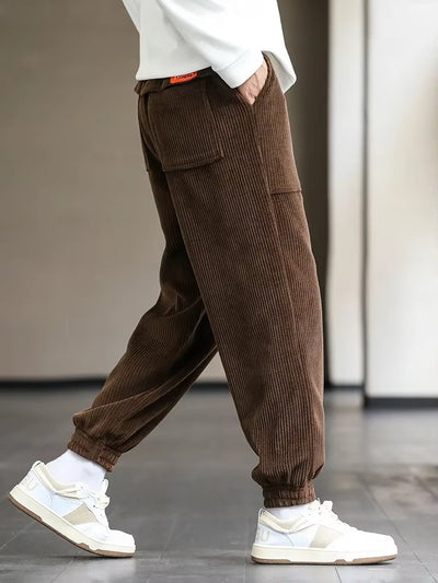 Men's Loose Fit Streetwear Baggy Drawstring Trousers