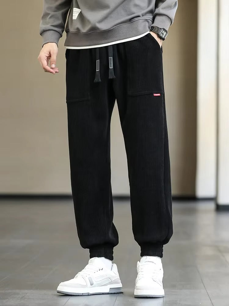 Men's Loose Fit Streetwear Baggy Drawstring Trousers