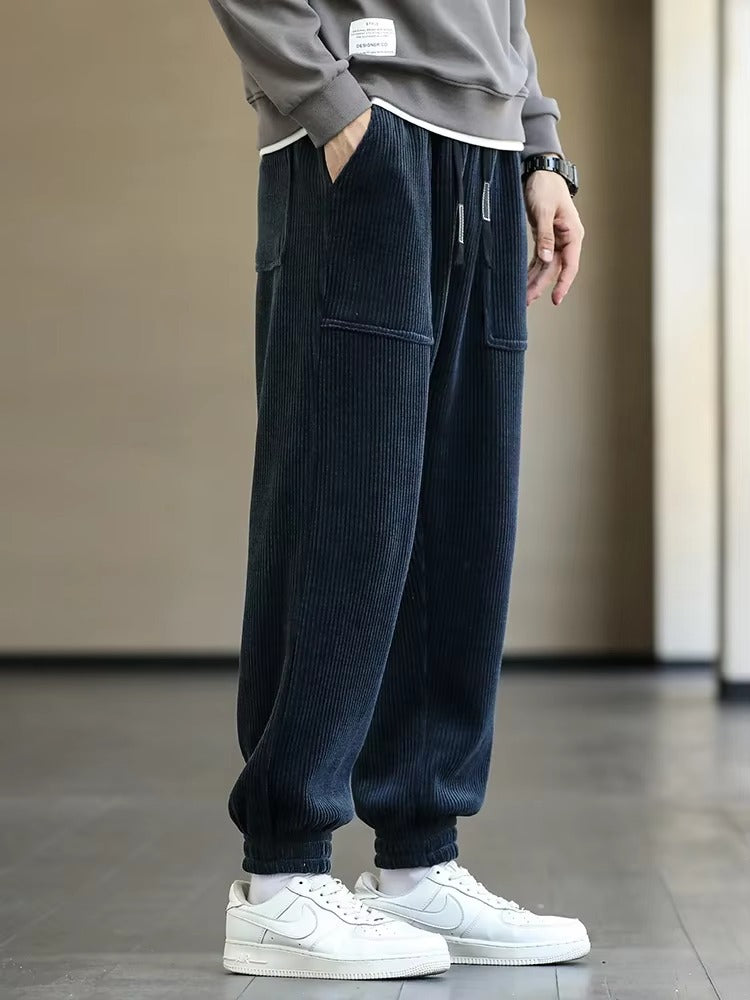 Men's Loose Fit Streetwear Baggy Drawstring Trousers