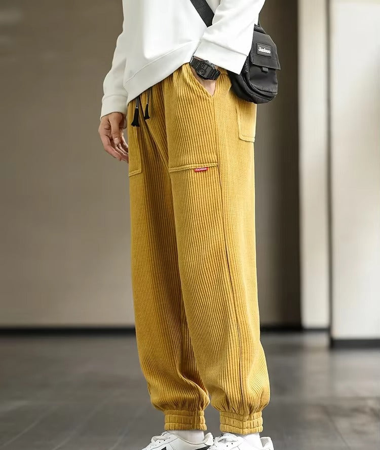 Men's Loose Fit Streetwear Baggy Drawstring Trousers