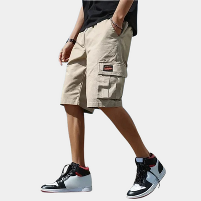 Men's Mid-Length Cargo Shorts with Multiple Pockets