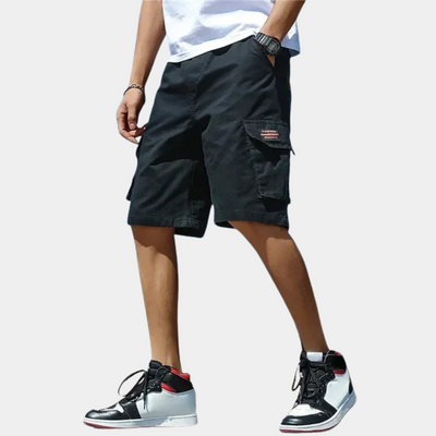 Men's Mid-Length Cargo Shorts with Multiple Pockets