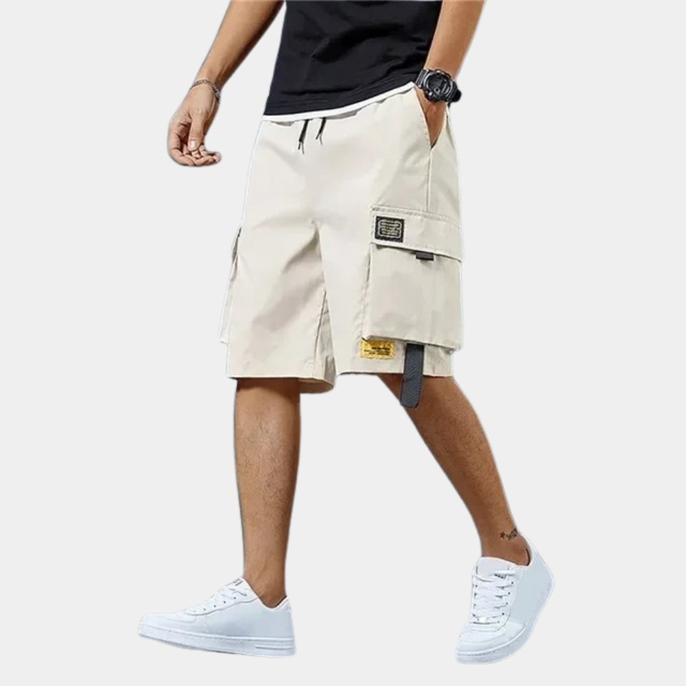 Men's Mid-Length Cargo Shorts with Multiple Pockets