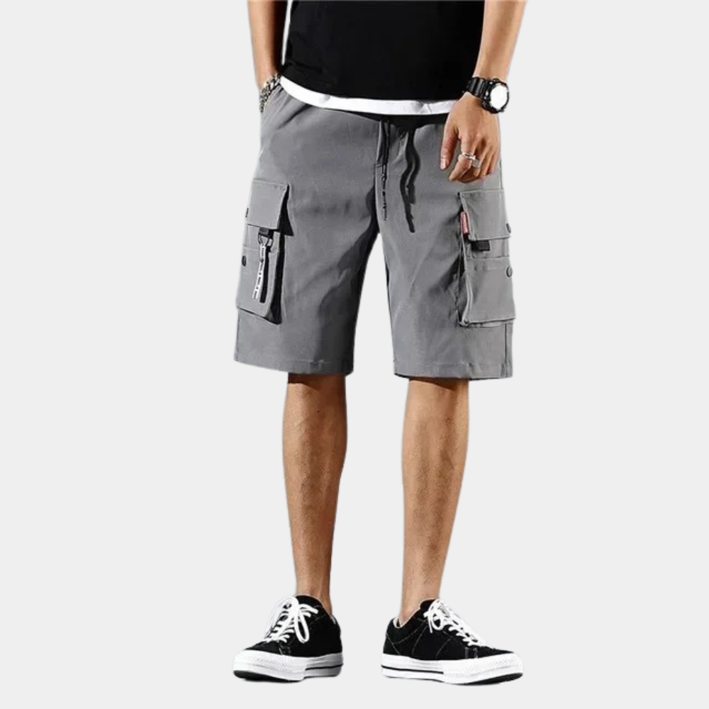 Men's Mid-Length Cargo Shorts with Multiple Pockets