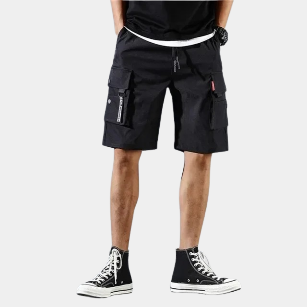 Men's Mid-Length Cargo Shorts with Multiple Pockets