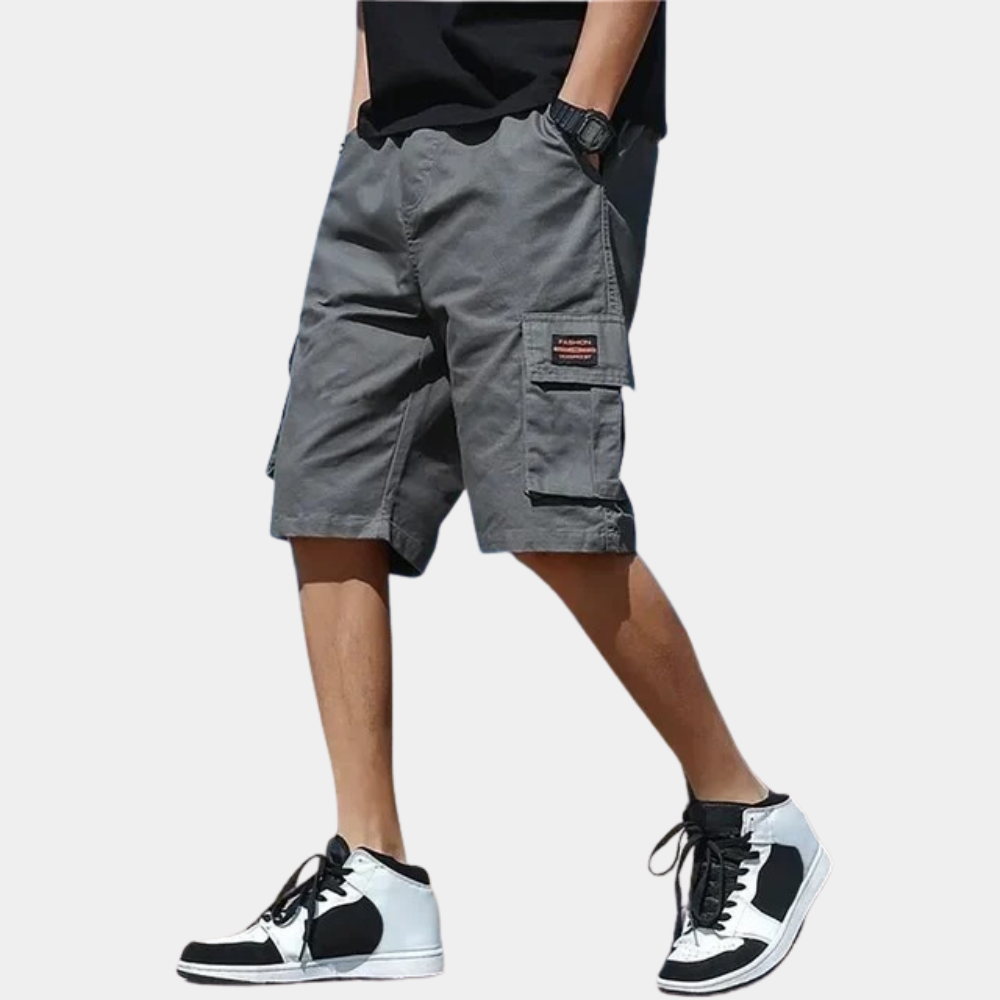 Men's Mid-Length Cargo Shorts with Multiple Pockets