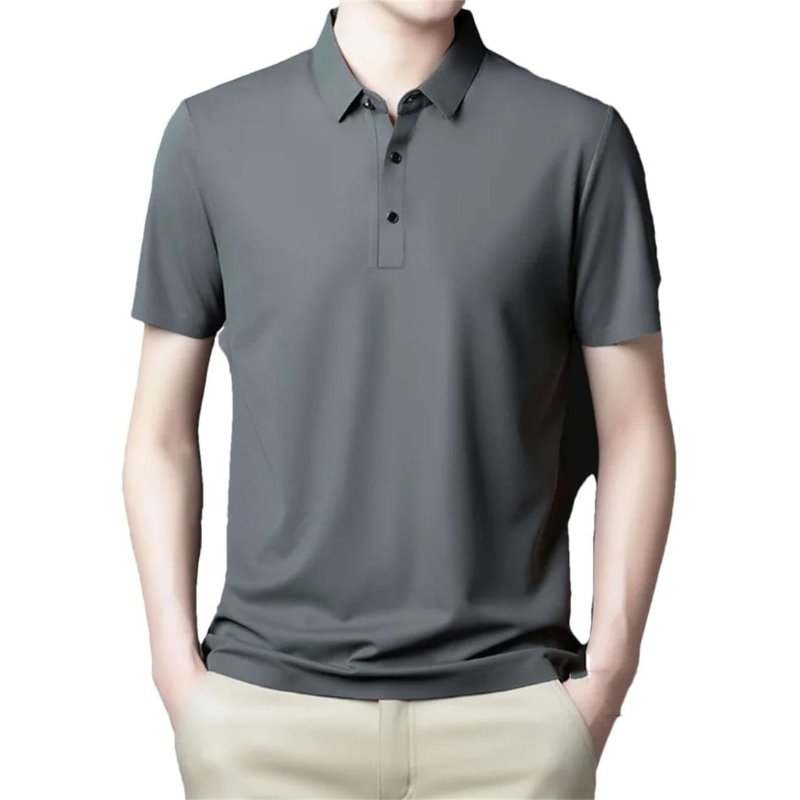 Men’s Polo Shirt with Collar Button