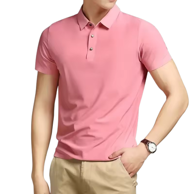 Men’s Polo Shirt with Collar Button