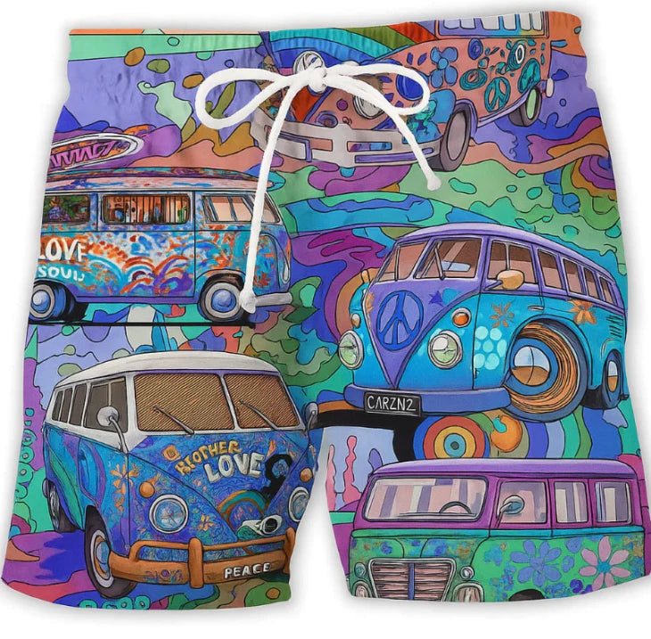 Men’s Printed Boardshorts Summer Swim Shorts