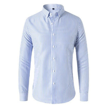 Men’s Striped Formal Button Shirt with Full Sleeves