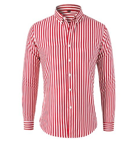 Men’s Striped Formal Button Shirt with Full Sleeves