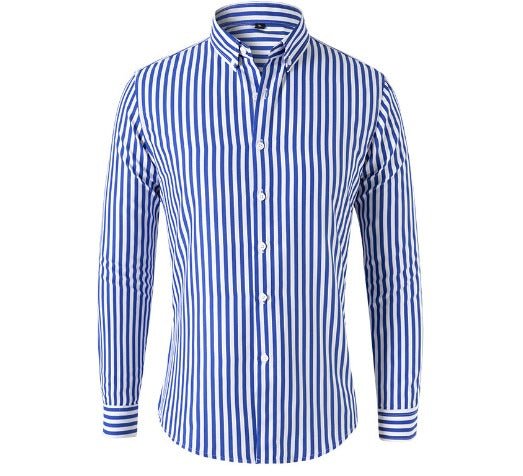 Men’s Striped Formal Button Shirt with Full Sleeves