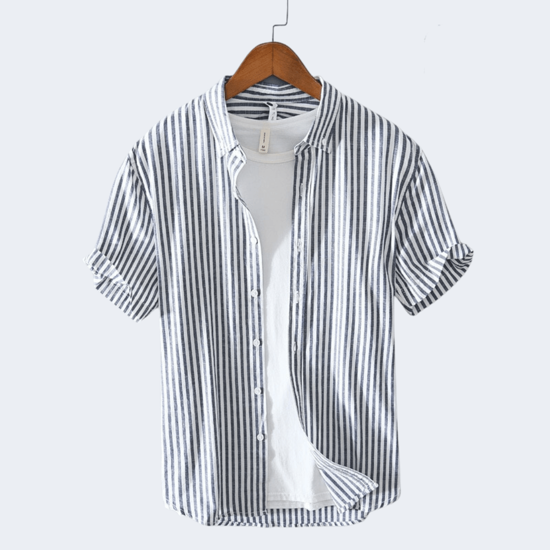 Men's Striped Short Sleeve Shirt