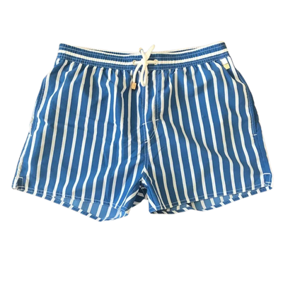 Men’s Swim Shorts with Stripe Pattern for Beach and Pool